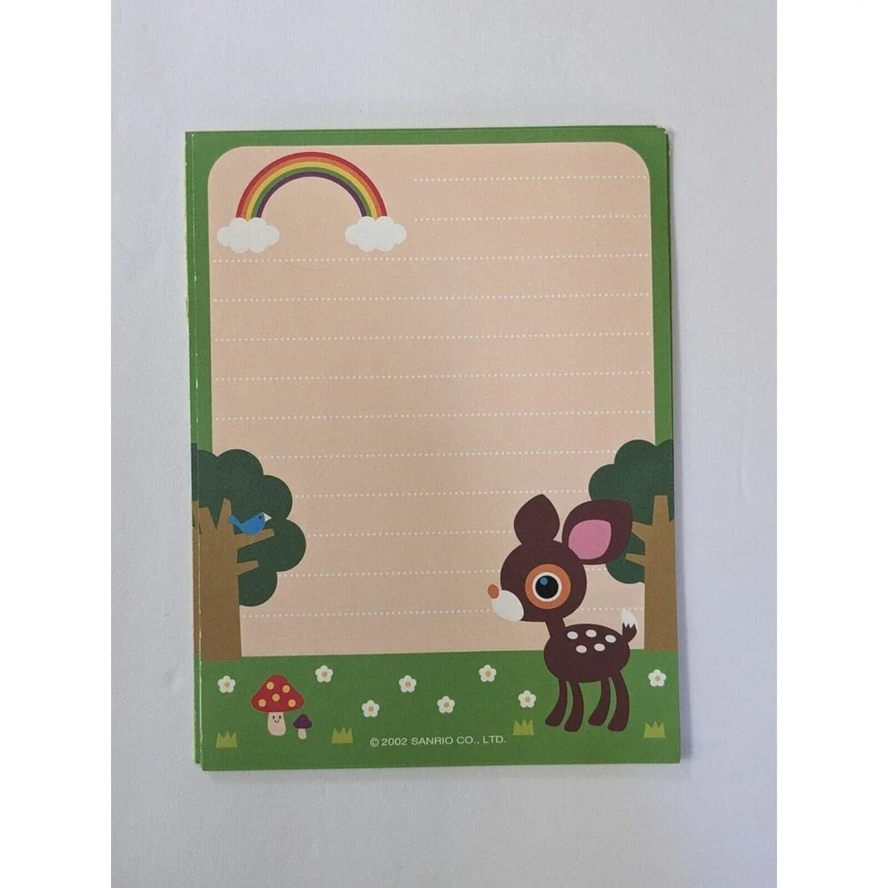 Vintage 2002 Sanrio Deery-Lou Memo Pad Note 43‎ Sheets 2 Designs 4.5x6.5